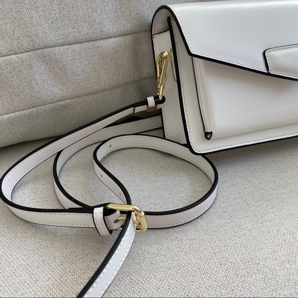 The Bobbi Leather Small Crossbody Bag - White - Picture 8 of 11